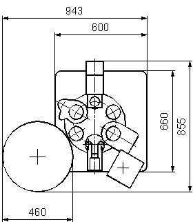 Grundrisszeichnung Abfüllmaschine ALKA-mat 2
